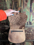 MOROCCAN STYLE TOOLED LEATHER BAG