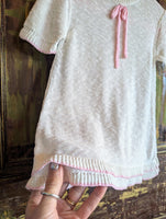 WHITE KNIT DRESS- 12-18mths