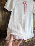 WHITE KNIT DRESS- 12-18mths