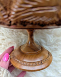 HAND CARVED WOODEN FRUIT BOWL