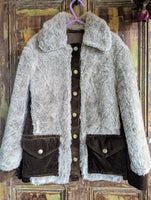 DEADSTOCK VINTAGE FAUX FUR COAT- AGE 8/9ish