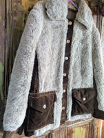 DEADSTOCK VINTAGE FAUX FUR COAT- AGE 8/9ish