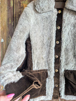 DEADSTOCK VINTAGE FAUX FUR COAT- AGE 8/9ish