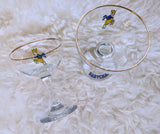 PAIR 1970s BABYCHAM GLASSES