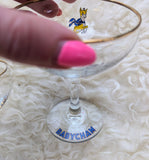 PAIR 1970s BABYCHAM GLASSES