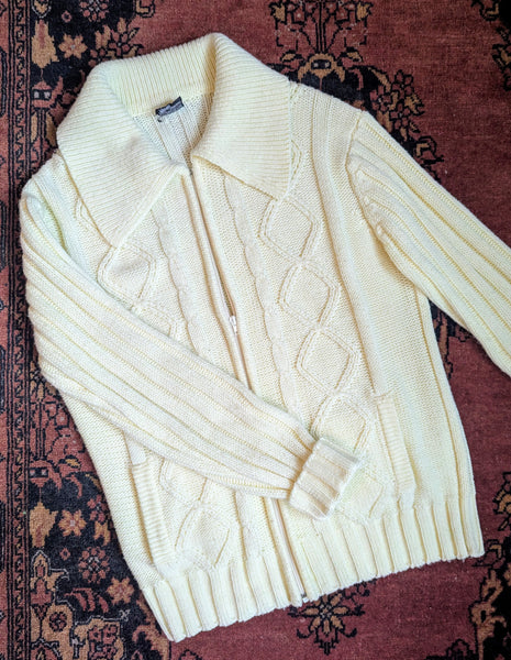 VINTAGE ZIP-UP CARDIGAN- 8/10/12