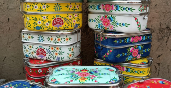 HAND PAINTED TIFFIN TINS