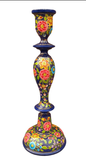 LARGE HAND PAINTED CANDLESTICKS