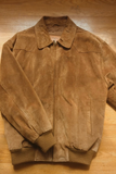 UNISEX TAN/ BROWN SUEDE BOMBER JACKET- S/M