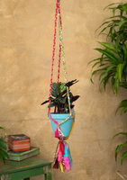 RECYCLED SARI PLANT HANGERS