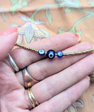 EVIL EYE GOLD BEAD NECKLACES