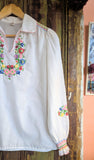1970s EMBROIDERED BLOUSE- 8