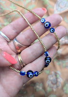 EVIL EYE GOLD BEAD NECKLACES