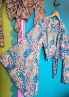 RECYCLED SARI SILK BELL SLEEVE TOPS