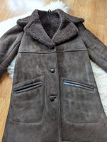 CHOCOLATE SHEEPSKIN COAT- 6/8