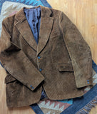 MEN'S BROWN CORDUROY JACKET- L