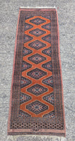 GORGEOUS RUST ORANGE WOOL RUG/ RUNNER