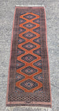 GORGEOUS RUST ORANGE WOOL RUG/ RUNNER