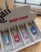 VINTAGE BOXED 'MAYFAIR' SHERRY GLASSES