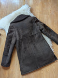 CHOCOLATE SHEEPSKIN COAT- 6/8