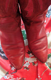 RED VINTAGE COWBOY BOOTS- 6