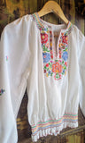1970s EMBROIDERED BLOUSE- 10