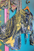 RECYCLED SARI SILK BELL SLEEVE TOPS