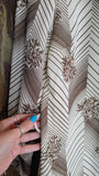 BROWN & CREAM 70s SHIRT- S/ M