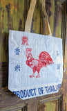 RECYCLED RICE SACK TOTE BAG