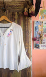 EMBROIDERED VINTAGE CHEESECLOTH BLOUSE- 14/16
