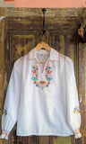 1970s EMBROIDERED BLOUSE- 8