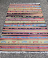 LARGE INDIAN WOOL KILIM RUG