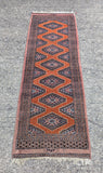GORGEOUS RUST ORANGE WOOL RUG/ RUNNER
