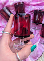 FRENCH VINTAGE RED GLASSES