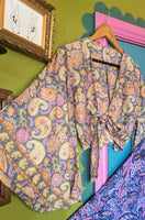 RECYCLED SARI SILK BELL SLEEVE TOPS