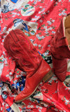 RED VINTAGE COWBOY BOOTS- 6