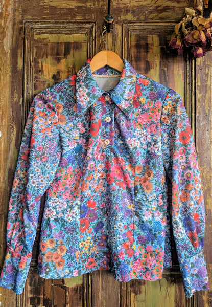 AMAZING 1970s FLORAL SHIRT- 8/10