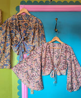 RECYCLED SARI SILK BELL SLEEVE TOPS
