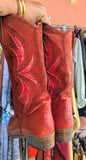 RED VINTAGE COWBOY BOOTS- 6