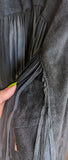BLACK SUEDE JACKET w/ FRINGING- 10