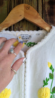 CUTE WHITE EMBROIDERED CARDIGAN- 12