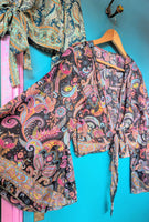 RECYCLED SARI SILK BELL SLEEVE TOPS