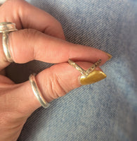 1970s STERLING SILVER WISHBONE RING- size O