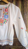 1970s EMBROIDERED BLOUSE- 10