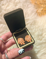 VINTAGE PEACH EARRINGS