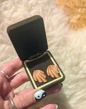 VINTAGE PEACH EARRINGS