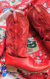 RED VINTAGE COWBOY BOOTS- 6