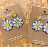 BEADED FLOWER EARRINGS