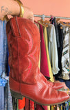 RED VINTAGE COWBOY BOOTS- 6