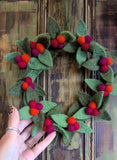 FELT BERRY WREATHS